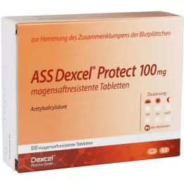 ASS Dexcel Protect 100 mg enterinėmis plėvele dengtos tabletės, 100 vnt
