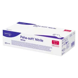 PEHA-SOFT baltas nitrilas Unt.Hands.unsteril pf L, 100 St