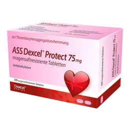 ASS Dexcel Protect 75 mg enterinėmis plėvele dengtos tabletės, 100 vnt