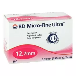 BD MICRO-FINE ULTRA Plunksnakočių adatos 0,33x12,7 mm, 100 vnt
