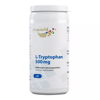 L-Tryptofanas 500 mg kapsulės, 60 vnt L-Tryptofanas 500 mg kapsulės, 60 vnt