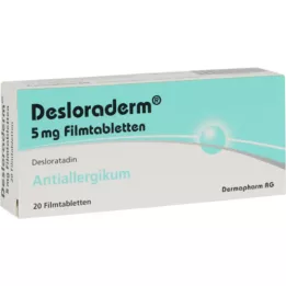 DESLORADERM 5 mg plėvele dengtos tabletės, 20 vnt