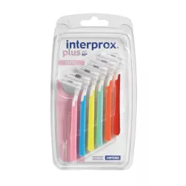 INTERPROX plius Lizdinės plokštelės Mix bespalviai dantų krapštukai, 6 vnt