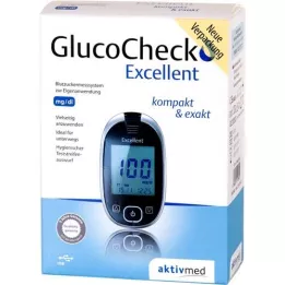 GLUCOCHECK Puikus gliukozės kiekio kraujyje matuoklio rinkinys mg/dl, 1 vnt