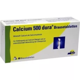 CALCIUM 500 dura putojančių tablečių, 40 vnt