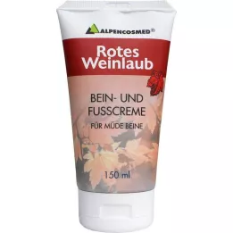ALPENCOSMED Raudonųjų vynmedžių lapų kremas kojoms ir pėdoms, 150 ml