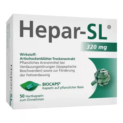Hepar-SL® 320 mg kietos kapsulės, 50 vnt