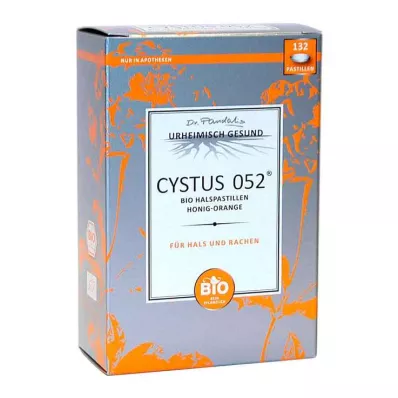CYSTUS 052 Ekologiškos gerklės pastilės su medumi ir apelsinais, 132 vnt