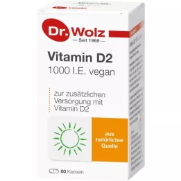 VITAMIN D2 1000 I.U. veganiškos kapsulės, 60 vnt