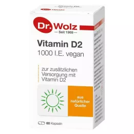 VITAMIN D2 1000 I.U. veganiškos kapsulės, 60 vnt