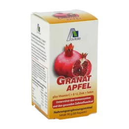 GRANATAPFEL 500 mg plius Vit.C+B12+Cinkas+Selenas Kapsulės, 60 kapsulių