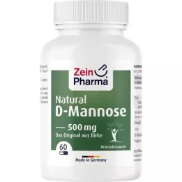 NATURAL D-mannozė 500 mg kapsulės, 60 kapsulių