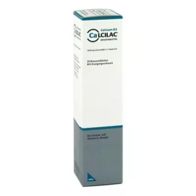 Calcilac 1000mg/880 tarptautinių vienetų (20 vienetų) Calcilac 1000mg/880 tarptautinių vienetų (20 vienetų)