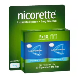 NICORETTE šviežia mėta 2 mg spaustos pastilės, 80 vnt