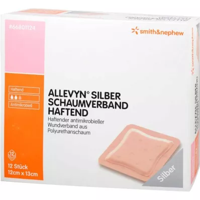 Allevyn sidabro putplasčio tvarsliava 12x13 cm klijai, 12 vnt