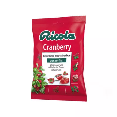 Ricola becukrūs spanguolių saldainiai, 75 g Ricola becukrūs spanguolių saldainiai, 75 g