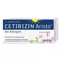 CETIRIZIN Aristo nuo alergijos 10 mg plėvele dengtos tabletės, 50 vnt