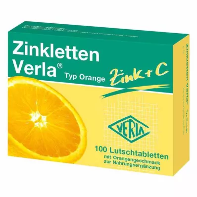 Zinkletten Verla Orange pastilės, 100 vnt Zinkletten Verla Orange pastilės, 100 vnt