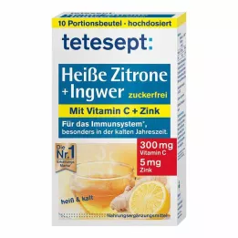 Tetesept Karšta citrina su imbieru becukriais milteliais, 10X3 g