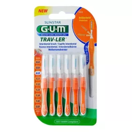 GUM TRAV-LER 0,9 mm žvakė oranžinės spalvos Intendent.+6caps, 6 vnt