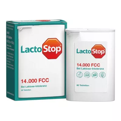 Lactostop 14 000 FCC tabletės dozatoriuje, 80 vnt