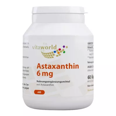 ASTAXANTHIN 6 mg kapsulės, 60 vnt