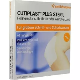 CUTIPLAST Plius sterilus 7,8x10 cm tvarstis, 5 vnt