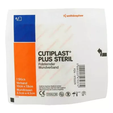Cutiplast Plus sterilus 7,8x10 cm tvarstis, 1 vnt