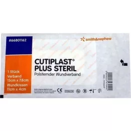 CUTIPLAST Plius sterilus 7,8x15 cm tvarstis, 1 vnt