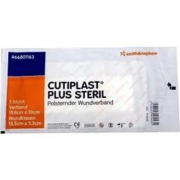 CUTIPLAST Plius sterilus 10x19,8 cm tvarstis, 1 vnt