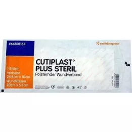 CUTIPLAST Plius sterilus 10x24,8 cm tvarstis, 1 vnt