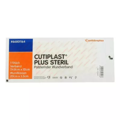 Cutiplast Plus sterilus 10x24,8 cm tvarstis, 1 vnt