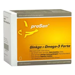 PROSAN Ginkgo+Omega-3 Forte kapsulės, 120 kapsulių