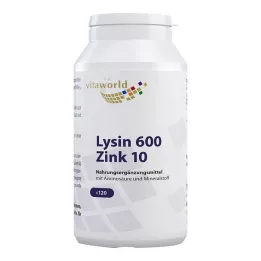 LYSIN 600 mg ir cinko 10 mg kapsulės, 120 kapsulių