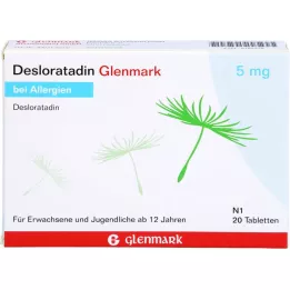 DESLORATADIN Glenmark 5 mg tabletės, 20 vnt
