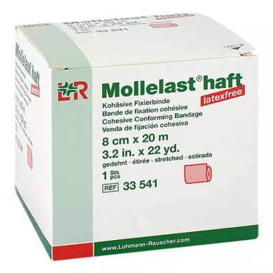Mollelast klijai be latekso 8cmx20m ištempti raudoni, 1 vnt