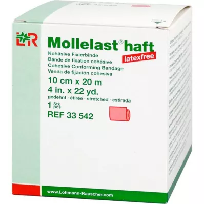Mollelast klijai be latekso 10cmx20m ištempti raudoni, 1 vnt