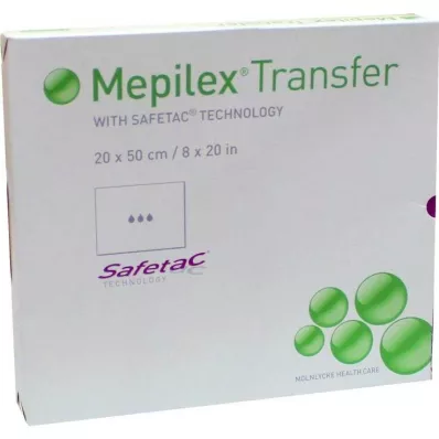 Mepilex Transfer žaizdų tvarstis 20X50cm sterilus, 4 vnt Mepilex Transfer žaizdų tvarstis 20X50cm sterilus, 4 vnt
