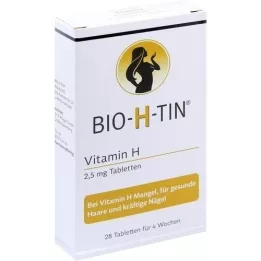 BIO-H-TIN Vitaminas H 2,5 mg 4 savaites tabletės, 28 vnt