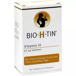 BIO-H-TIN Vitaminas H 2,5 mg 12 savaičių tabletės, 84 vnt