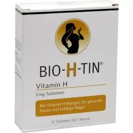 BIO-H-TIN Vitaminas H 5 mg 1 mėnesiui tabletės, 15 vnt