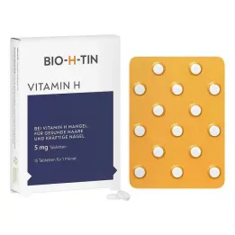 BIO-H-TIN Vitaminas H 5 mg 1 mėnesiui tabletės, 15 vnt