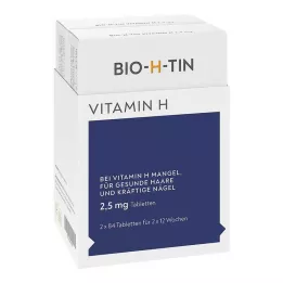 BIO-H-TIN Vitaminas H 2,5 mg 2x12 savaičių tabletės, 2X84 vnt