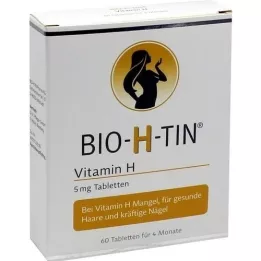 BIO-H-TIN Vitaminas H 5 mg 4 mėnesiams tabletės, 60 vnt