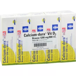 CALCIUM DURA Vit D3 šnypščiantis 1200 mg/800 I.U., 50 vnt