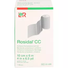 ROSIDAL CC Kohezinis kompresinis tvarstis 10 cmx6 m, 1 vnt