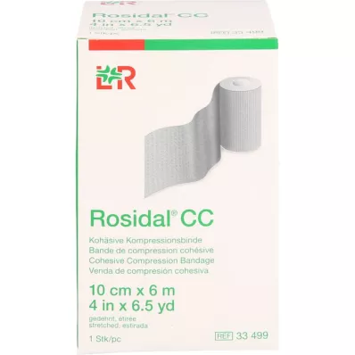 ROSIDAL CC Kohezinis kompresinis tvarstis 10 cmx6 m, 1 vnt