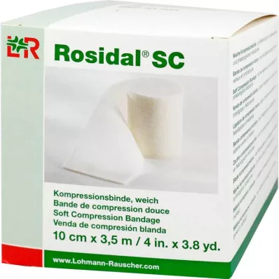 Rosidal SC kompresinis tvarstis minkštas 10cmx3,5m, 1 vnt