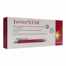 JUNIORSTAR Injekcijos įtaisas raudonos spalvos, 1 vnt