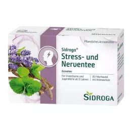 SIDROGA Streso ir nervų arbatos filtravimo maišeliai, 20X2,0 g